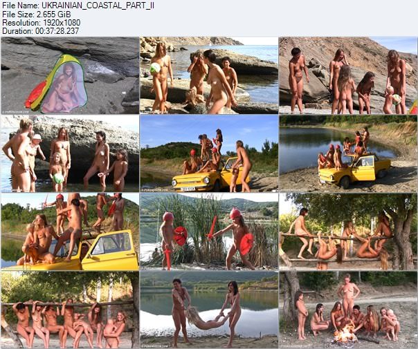 Ukrainian coastal - Young family nudism video vol.2