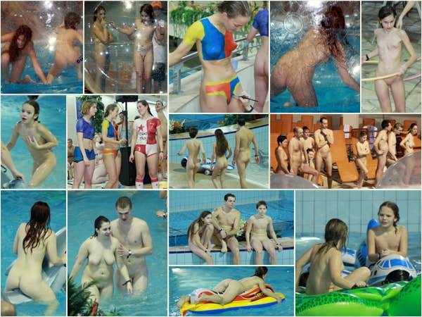 Beauty nudists photo PureNudism Waves & water paints