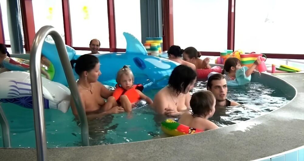Indoor Swim Exercise - The body is a reflection of inner beauty and harmony in naturism and nudism