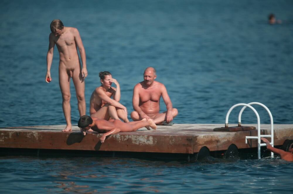 Naturist Family Water Slab pics - Freedom is part of naturism