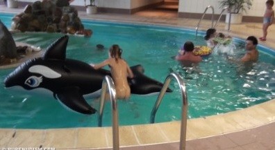 Naturism - Indoor dolphin ride Full HD upd - Nudity as an expression of natural beauty