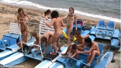 A group of naturists at sea - A true nudist vacation