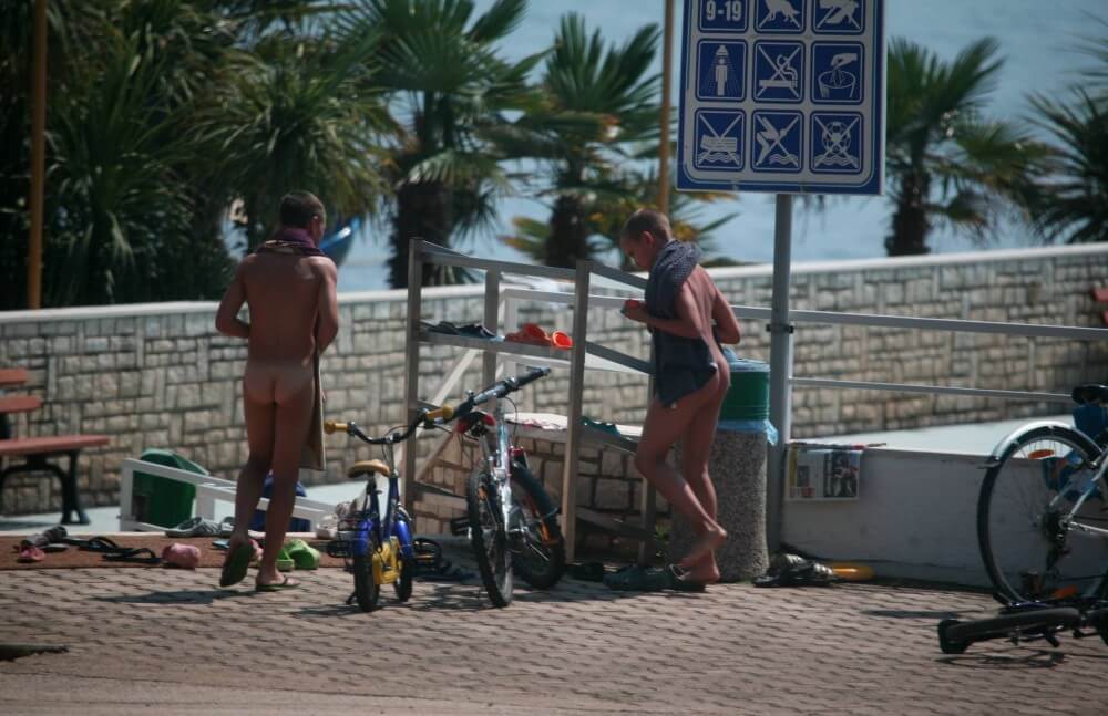 Nudism in a German water park photo - Naturists view nudity as a philosophy of life